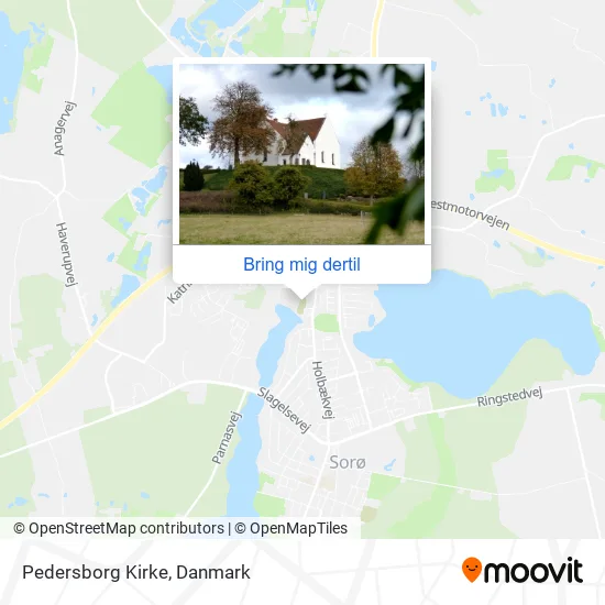 Pedersborg Kirke kort