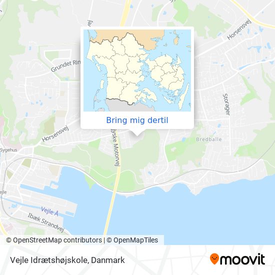 Vejle Idrætshøjskole kort