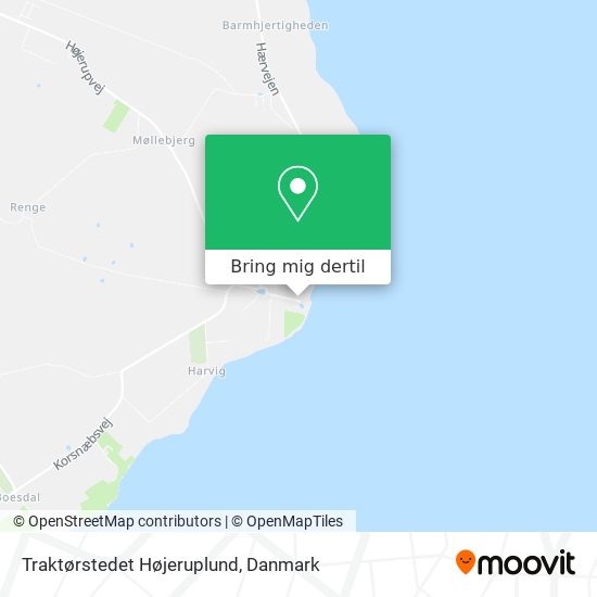 Traktørstedet Højeruplund kort