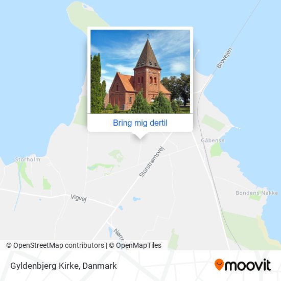 Gyldenbjerg Kirke kort