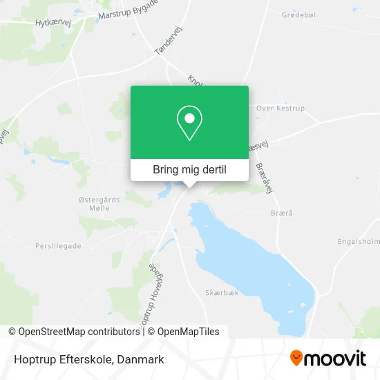 Hoptrup Efterskole kort