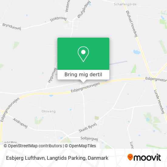 Esbjerg Lufthavn, Langtids Parking kort