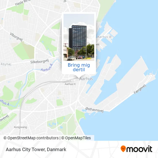 Aarhus City Tower kort