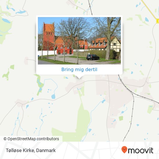 Tølløse Kirke kort