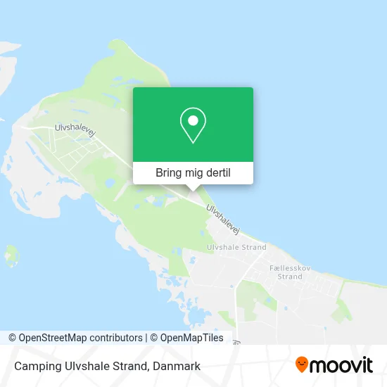 Camping Ulvshale Strand kort