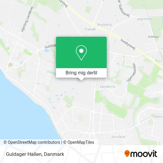 Guldager Hallen kort