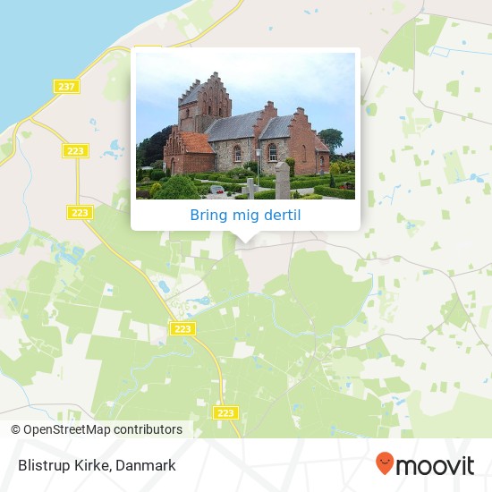 Blistrup Kirke kort
