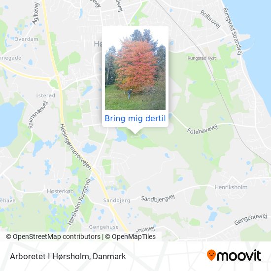 Arboretet I Hørsholm kort
