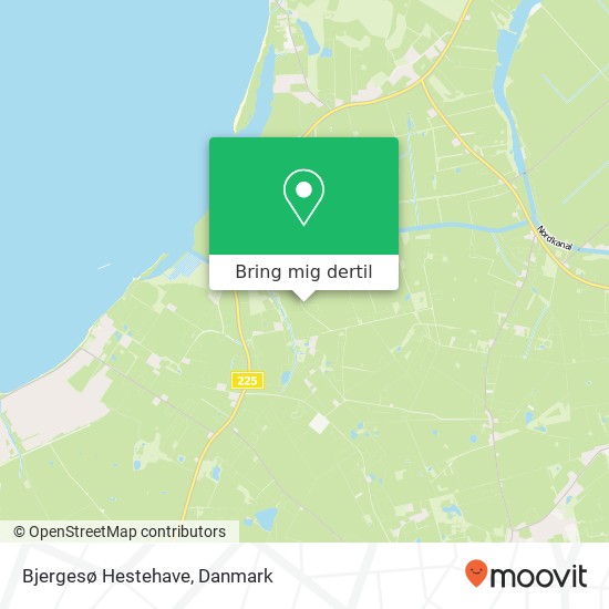 Bjergesø Hestehave kort