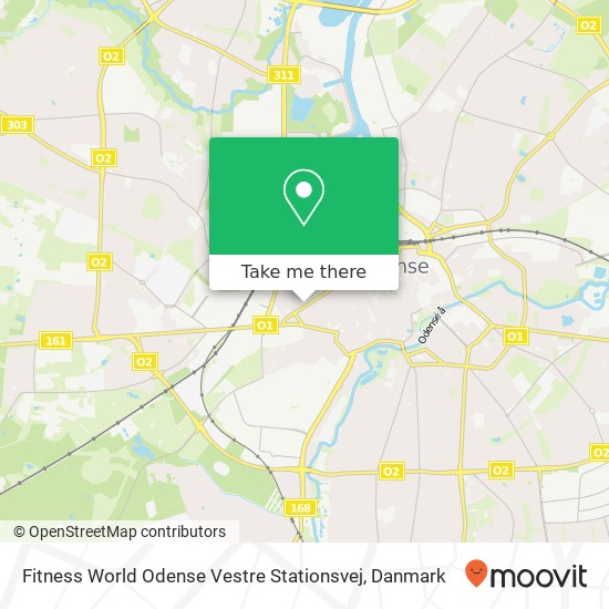 Fitness World Odense Vestre Stationsvej kort