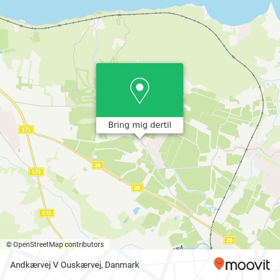 Andkærvej V Ouskærvej kort
