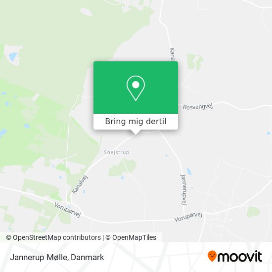 Jannerup Mølle kort