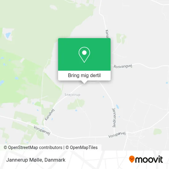 Jannerup Mølle kort