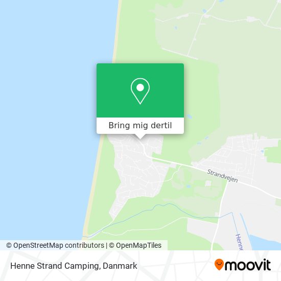 Henne Strand Camping kort