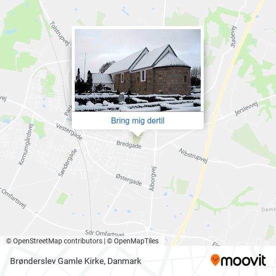 Brønderslev Gamle Kirke kort