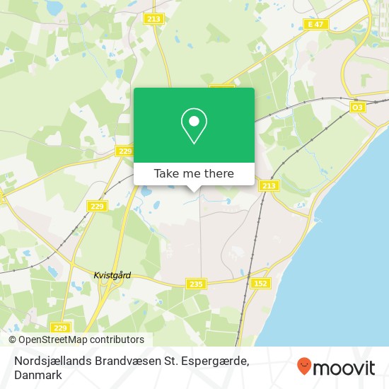 Nordsjællands Brandvæsen St. Espergærde kort