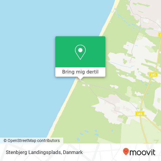 Stenbjerg Landingsplads kort