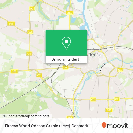 Fitness World Odense Grønløkkevej kort