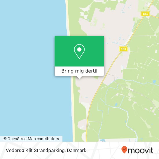 Vedersø Klit Strandparking kort