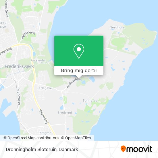 Dronningholm Slotsruin kort