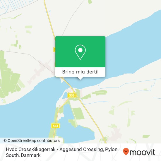 Hvdc Cross-Skagerrak - Aggesund Crossing, Pylon South kort