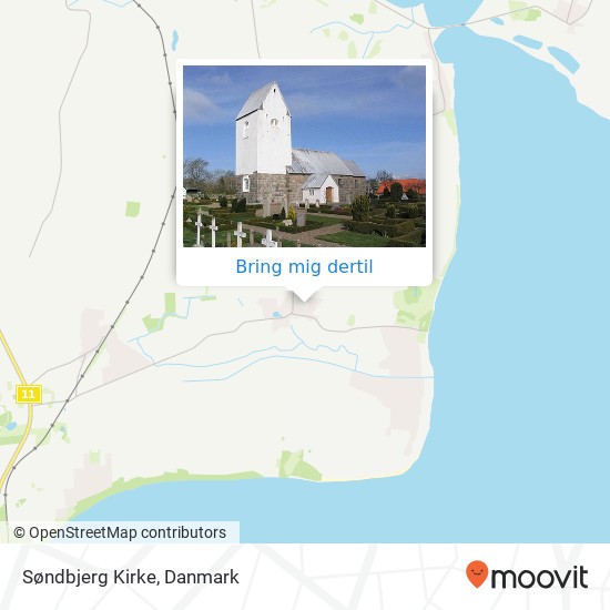 Søndbjerg Kirke kort