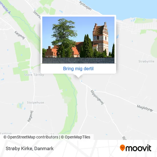 Strøby Kirke kort