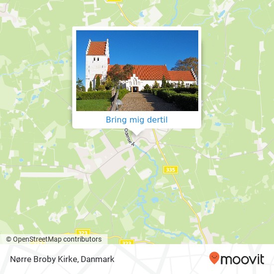 Nørre Broby Kirke kort