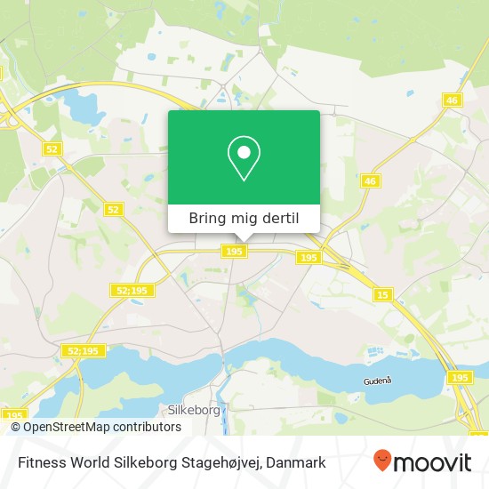 Fitness World Silkeborg Stagehøjvej kort