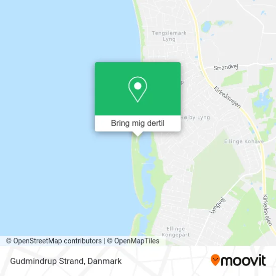 Gudmindrup Strand kort