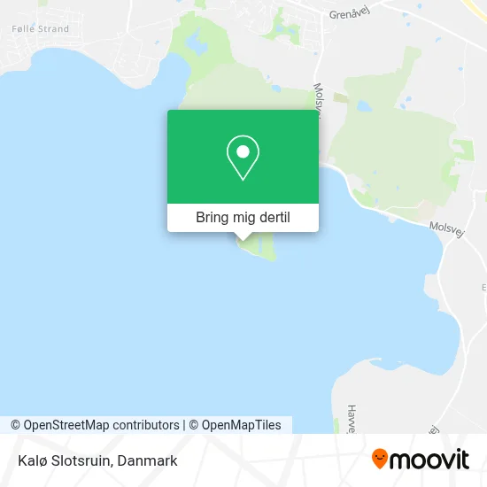 Kalø Slotsruin kort