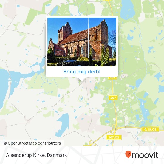 Alsønderup Kirke kort