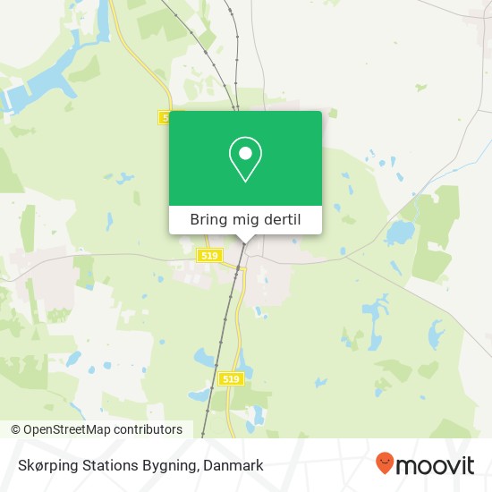 Skørping Stations Bygning kort