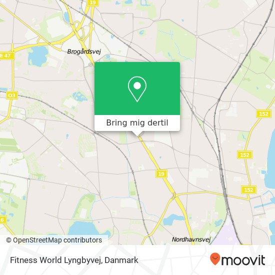 Fitness World Lyngbyvej kort