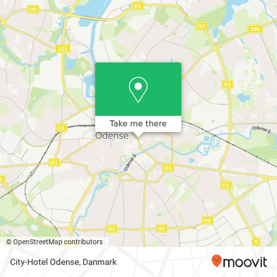 City-Hotel Odense kort