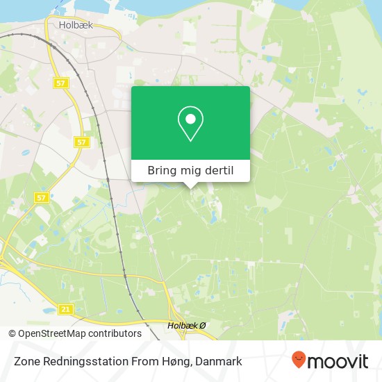 Zone Redningsstation From Høng kort