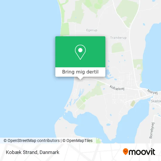 Kobæk Strand kort