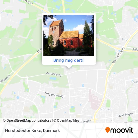 Herstedøster Kirke kort