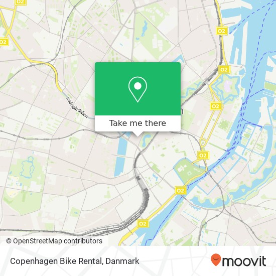 Copenhagen Bike Rental kort