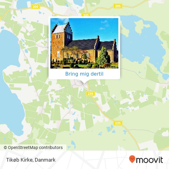 Tikøb Kirke kort