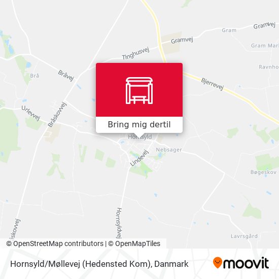 Hornsyld / Møllevej (Hedensted Kom) kort