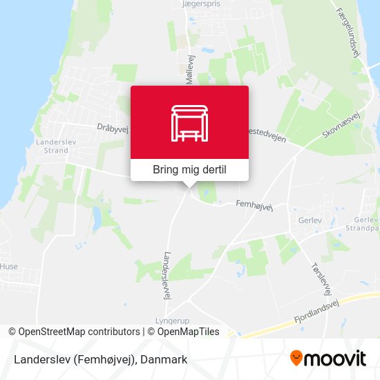Landerslev (Femhøjvej) kort