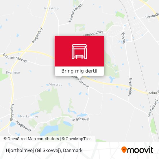 Hjortholmvej (Gl Skovvej) kort