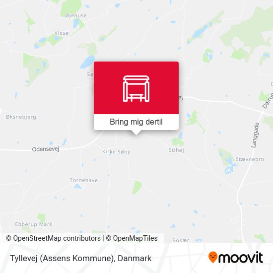Tyllevej (Assens Kommune) kort