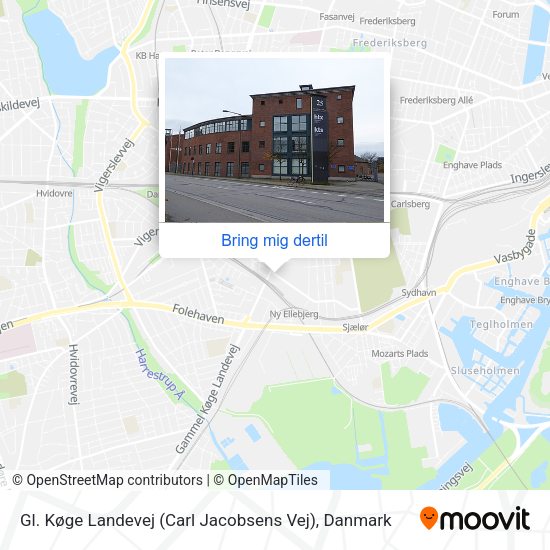 Gl. Køge Landevej (Carl Jacobsens Vej) kort