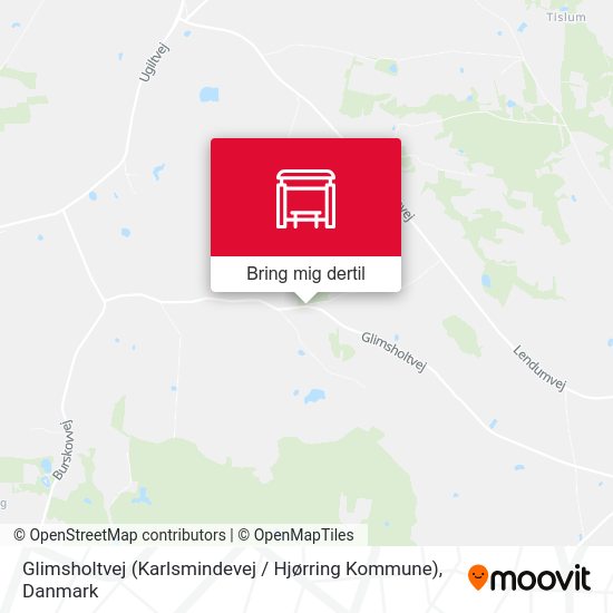 Glimsholtvej (Karlsmindevej / Hjørring Kommune) kort