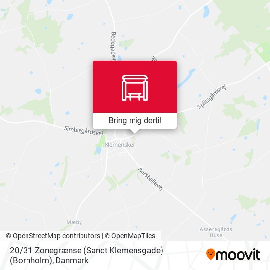 20 / 31 Zonegrænse (Sanct Klemensgade) (Bornholm) kort