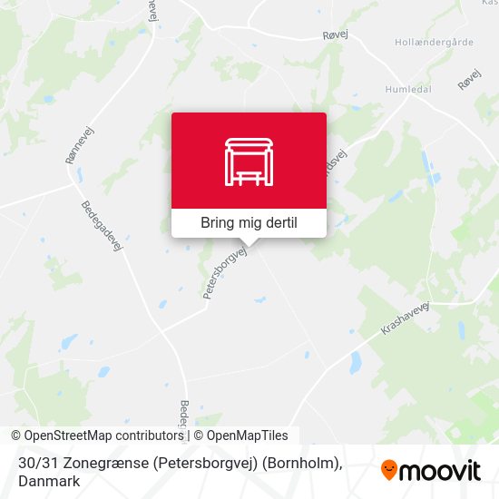 30 / 31 Zonegrænse (Petersborgvej) (Bornholm) kort