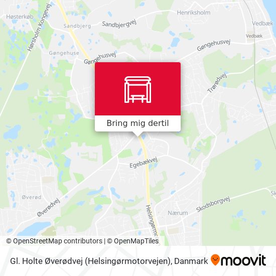 Gl. Holte Øverødvej (Helsingørmotorvejen) kort