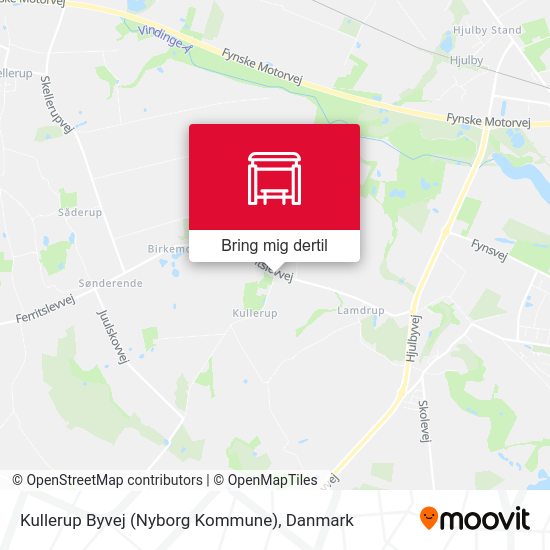 Kullerup Byvej (Nyborg Kommune) kort